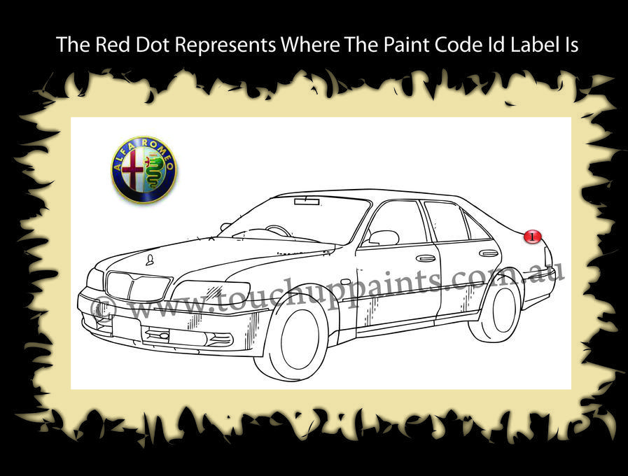 Alfa Romeo paint color code id location